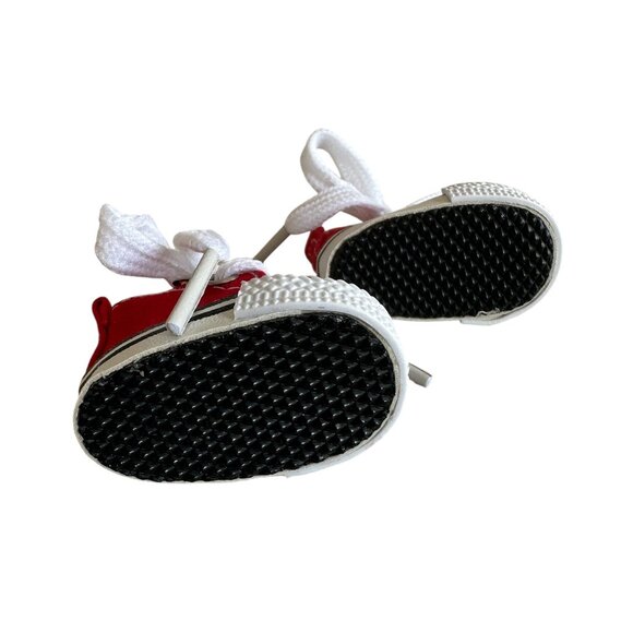 Bedazzled Rhinestone Embellished Sneakers for your Labubu - RED - Picture 7 of 7